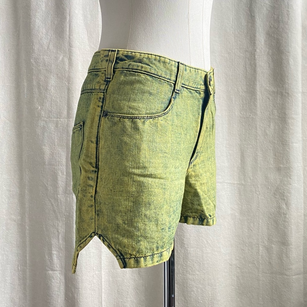 Theyskens’ Theory winki acid denim shirts sz 25 Made in USA yellow blue